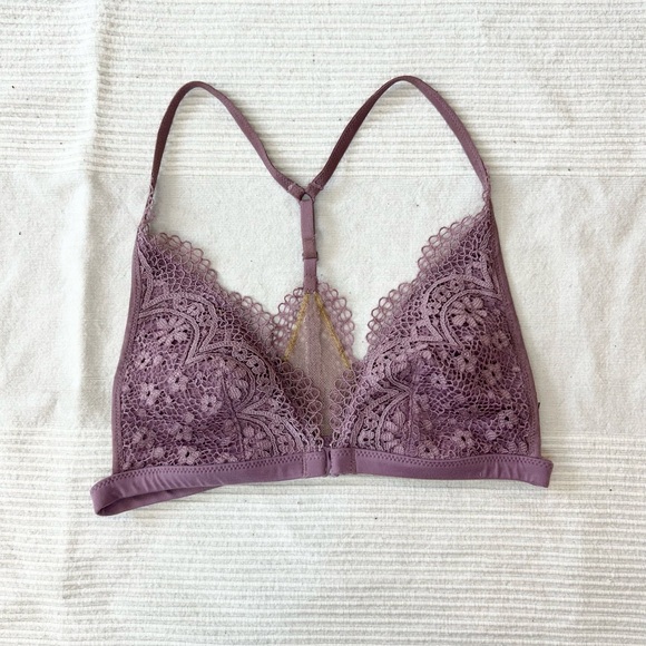 Body By Victoria's Secret T Back Bra Bralette Lace Front Closure - Picture 2 of 15